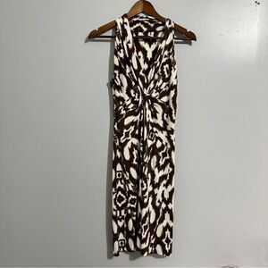 Chaus slinky brown and white dress size S